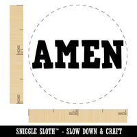 Amen Fun Text Prayer Praying Self-Inking Rubber Stamp for Stamping Crafting Planners