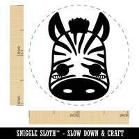 Charming Kawaii Chibi Zebra Face Blushing Cheeks Self-Inking Rubber Stamp for Stamping Crafting Planners