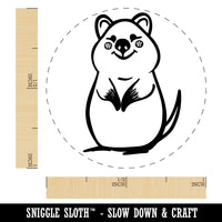 Cheerful Standing Quokka Self-Inking Rubber Stamp for Stamping Crafting Planners