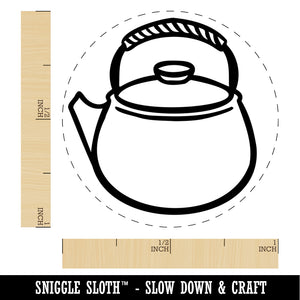 Classic Sweet Teapot Kettle Green Tea Self-Inking Rubber Stamp for Stamping Crafting Planners