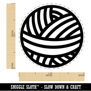 Crafty Ball of Yarn Crocheting Knitting Yarn Crafts Self-Inking Rubber Stamp for Stamping Crafting Planners