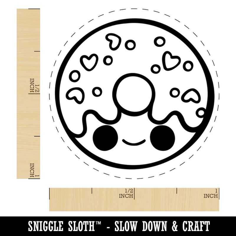 Deliciously Kawaii Chibi Donut Self-Inking Rubber Stamp for Stamping Crafting Planners