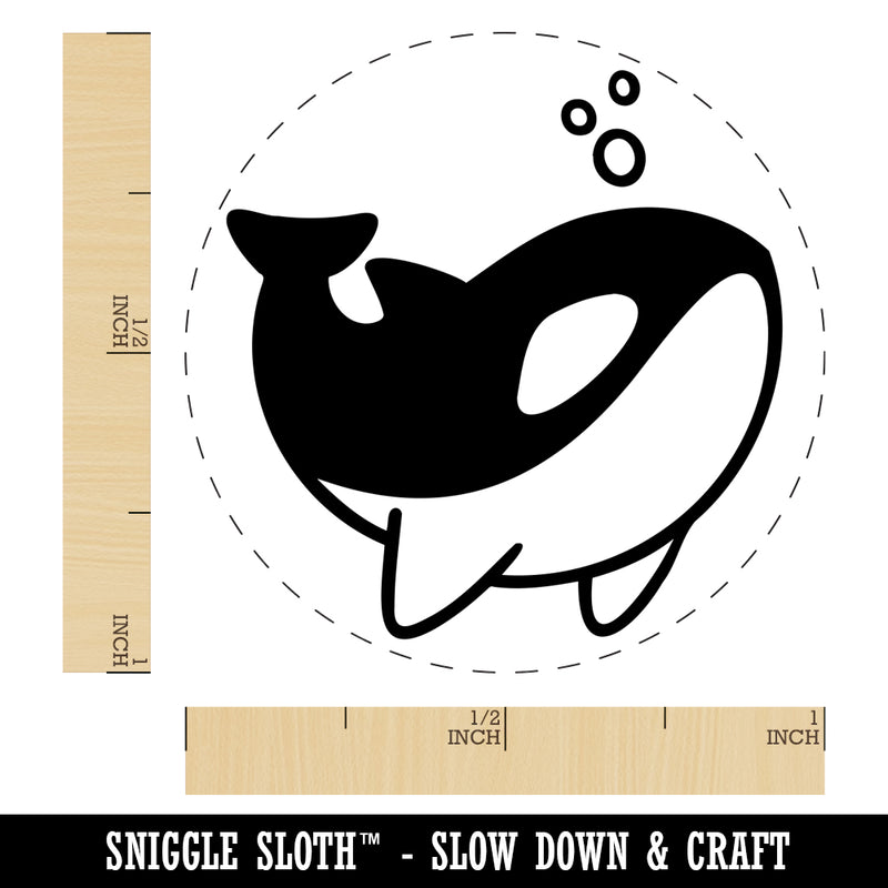 Sweet Kawaii Chibi Killer Whale Self-Inking Rubber Stamp for Stamping Crafting Planners
