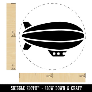 Blimp Dirigible Zeppelin Airship Silhouette Self-Inking Rubber Stamp for Stamping Crafting Planners