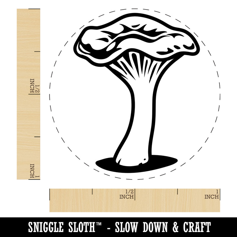 Chanterelle Mushroom Fungus Fungi Self-Inking Rubber Stamp for Stamping Crafting Planners