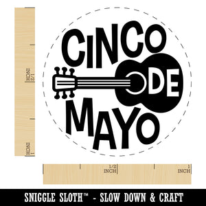 Cinco De Mayo Spanish Guitar Self-Inking Rubber Stamp for Stamping Crafting Planners