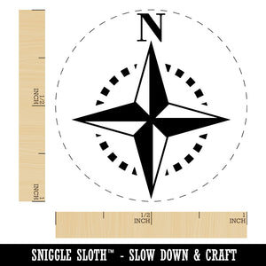 Compass Rose Nautical Star Navigation Map Self-Inking Rubber Stamp for Stamping Crafting Planners
