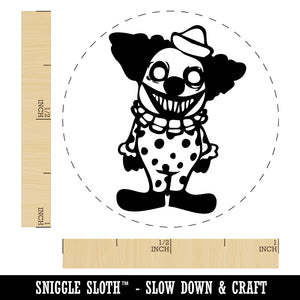 Creepy Spooky Little Grinning Clown Horror Self-Inking Rubber Stamp for Stamping Crafting Planners