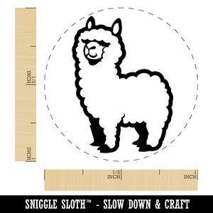 Cute Alpaca is Fluffy and Fuzzy Self-Inking Rubber Stamp for Stamping Crafting Planners