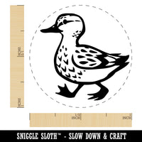 Cute Duck Walking Self-Inking Rubber Stamp for Stamping Crafting Planners