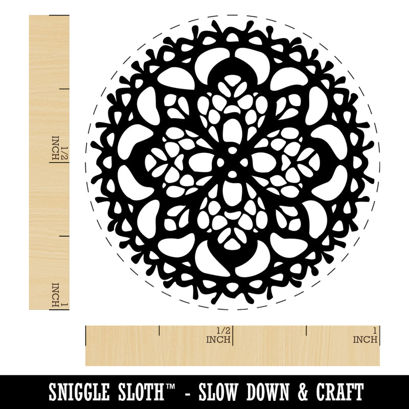 Lace Floral Fabric Flower Self-Inking Rubber Stamp for Stamping Crafting Planners