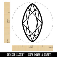 Marquise Navette Cut Gem Diamond Jewelry Self-Inking Rubber Stamp for Stamping Crafting Planners