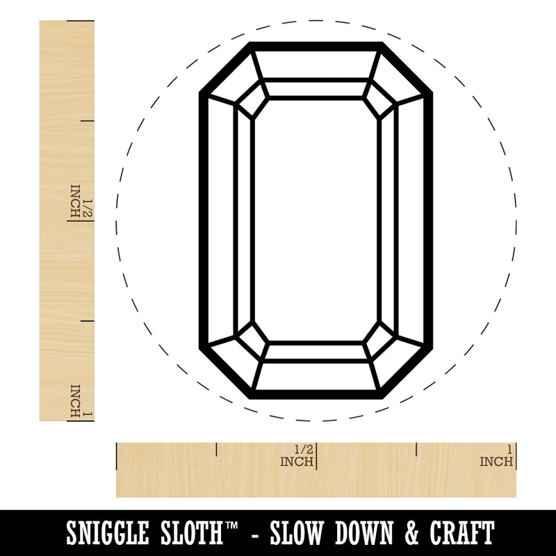 Octagon Gem Cut Diamond Jewelry Self-Inking Rubber Stamp for Stamping Crafting Planners