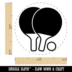 Ping Pong Table Tennis Paddles and Ball Self-Inking Rubber Stamp for Stamping Crafting Planners