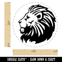 Regal Maned Lion Head Side Profile Self-Inking Rubber Stamp for Stamping Crafting Planners