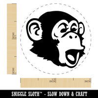 Surprised Chimpanzee Ape Head Monkey Self-Inking Rubber Stamp for Stamping Crafting Planners