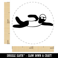 Swimming Swimmer Freestyle Stroke Front Crawl Self-Inking Rubber Stamp for Stamping Crafting Planners