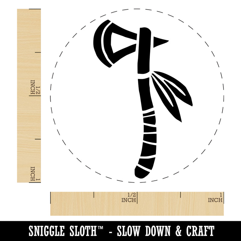 Tomahawk Native American Axe Tool Weapon Self-Inking Rubber Stamp for Stamping Crafting Planners