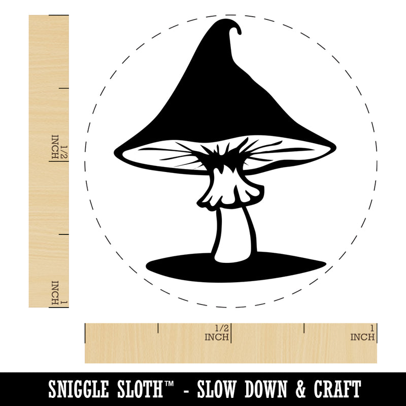 Whimsical Magical Wizard Cap Mushroom Fungi Self-Inking Rubber Stamp for Stamping Crafting Planners