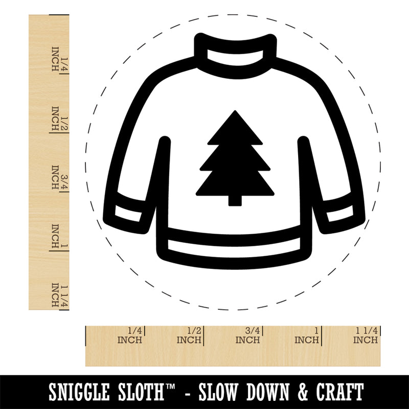 Christmas Ugly Sweater Self-Inking Rubber Stamp Ink Stamper for Stamping Crafting Planners