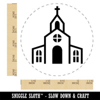 Church Building Self-Inking Rubber Stamp Ink Stamper for Stamping Crafting Planners