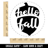 Hello Fall Acorn Self-Inking Rubber Stamp Ink Stamper for Stamping Crafting Planners