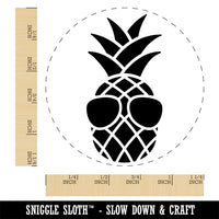 Pineapple Wearing Sunglasses Self-Inking Rubber Stamp Ink Stamper for Stamping Crafting Planners