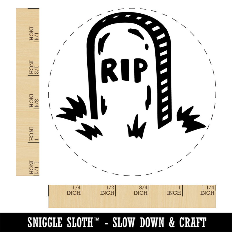 RIP Headstone Gravestone Tombstone Halloween Self-Inking Rubber Stamp Ink Stamper for Stamping Crafting Planners