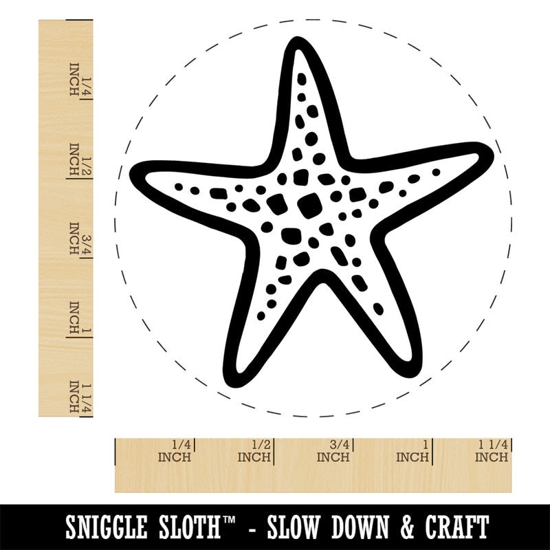 Starfish Sea Star Self-Inking Rubber Stamp Ink Stamper for Stamping Crafting Planners