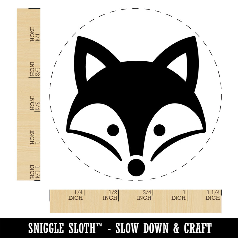 Sweet Fox Head Face Self-Inking Rubber Stamp Ink Stamper for Stamping Crafting Planners