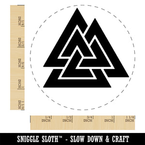 Valknut Symbol Viking Self-Inking Rubber Stamp Ink Stamper for Stamping Crafting Planners