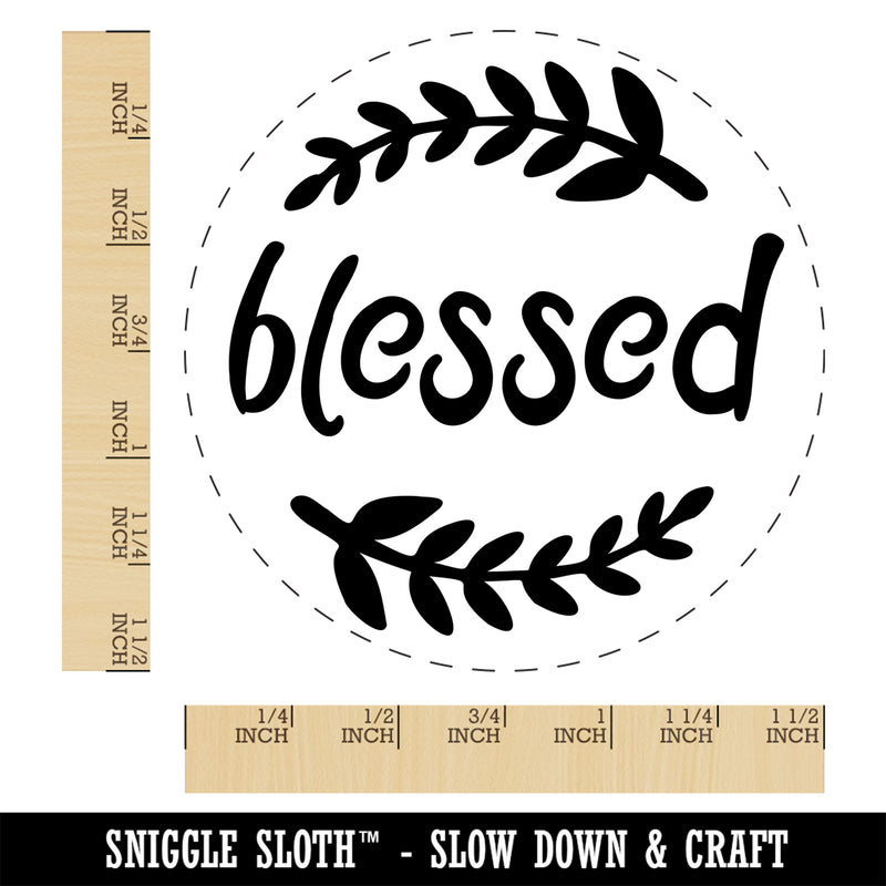 Blessed Wheat Strands Self-Inking Rubber Stamp Ink Stamper for Stamping Crafting Planners
