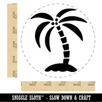 Palm Tree on Island Self-Inking Rubber Stamp Ink Stamper for Stamping Crafting Planners