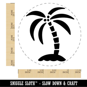 Palm Tree on Island Self-Inking Rubber Stamp Ink Stamper for Stamping Crafting Planners