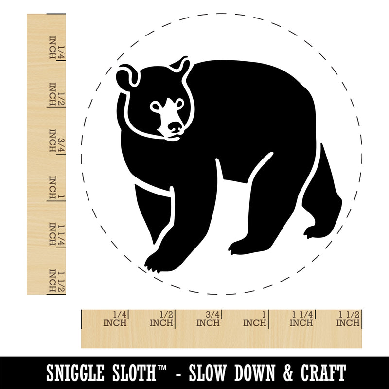 Black Bear Self-Inking Rubber Stamp Ink Stamper for Stamping Crafting Planners