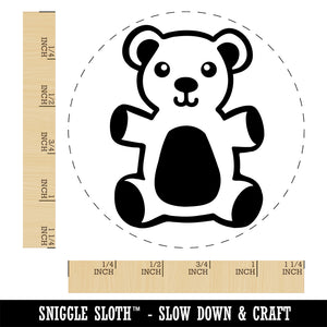 Cuddly Teddy Bear Self-Inking Rubber Stamp Ink Stamper for Stamping Crafting Planners