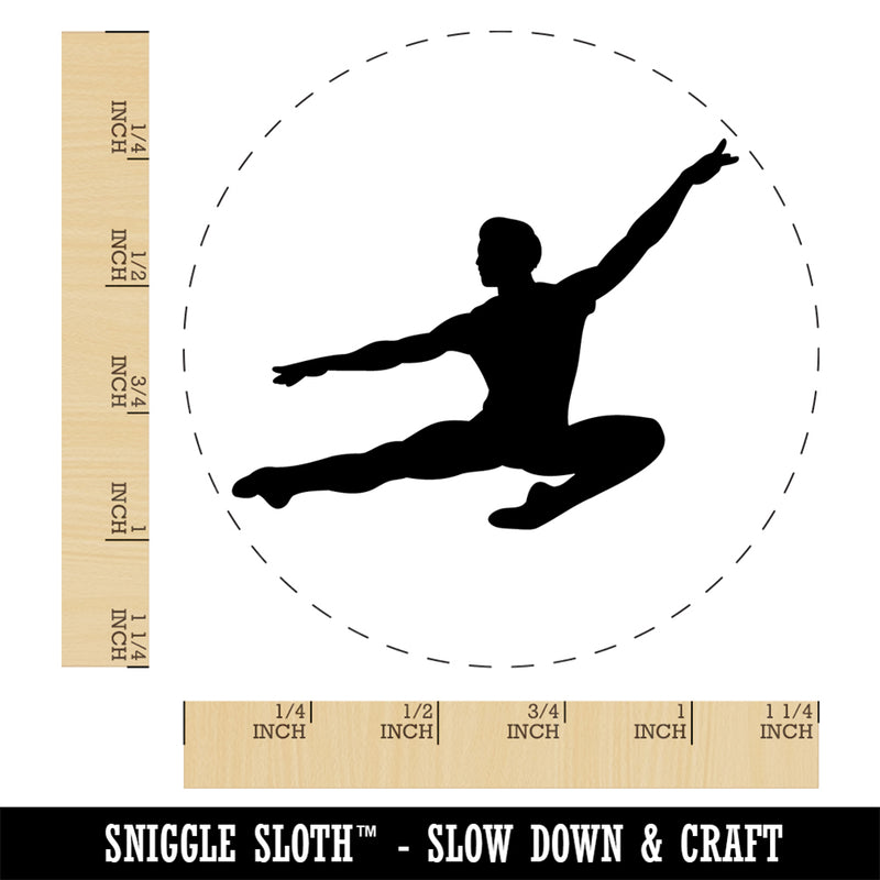 Male Ballet Dancer Jumping Man Boy Self-Inking Rubber Stamp Ink Stamper for Stamping Crafting Planners
