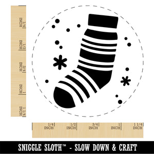 Christmas Stocking Sock Self-Inking Rubber Stamp Ink Stamper for Stamping Crafting Planners