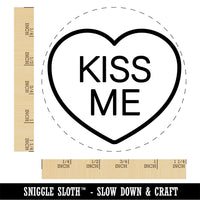 Kiss Me Conversation Heart Self-Inking Rubber Stamp Ink Stamper for Stamping Crafting Planners