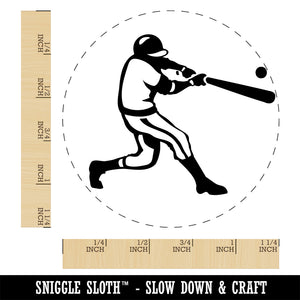 Baseball Player Batter Hitting Ball Self-Inking Rubber Stamp Ink Stamper for Stamping Crafting Planners