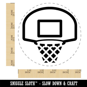 Basketball Hoop and Backboard Self-Inking Rubber Stamp Ink Stamper for Stamping Crafting Planners