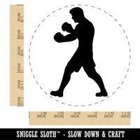 Boxer Fighter Stance with Boxing Gloves Pugilist Self-Inking Rubber Stamp Ink Stamper for Stamping Crafting Planners