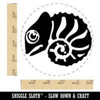 Cautiously Curled Chameleon Lizard Self-Inking Rubber Stamp Ink Stamper for Stamping Crafting Planners