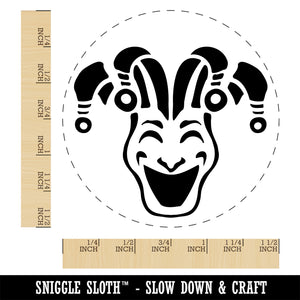 Jester Clown Joker Face Mardi Gras Self-Inking Rubber Stamp Ink Stamper for Stamping Crafting Planners