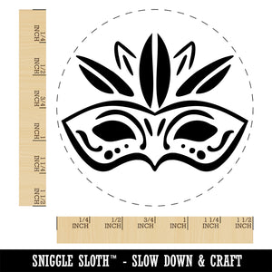 Mardi Gras Feather Party Mask Self-Inking Rubber Stamp Ink Stamper for Stamping Crafting Planners