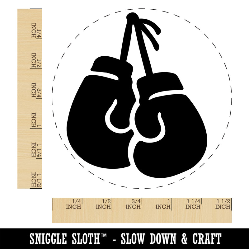 Pair of Boxing Gloves Hanging Self-Inking Rubber Stamp Ink Stamper for Stamping Crafting Planners