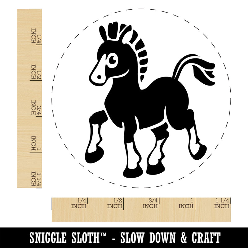 Prancing Pony Horse Mule Self-Inking Rubber Stamp Ink Stamper for Stamping Crafting Planners