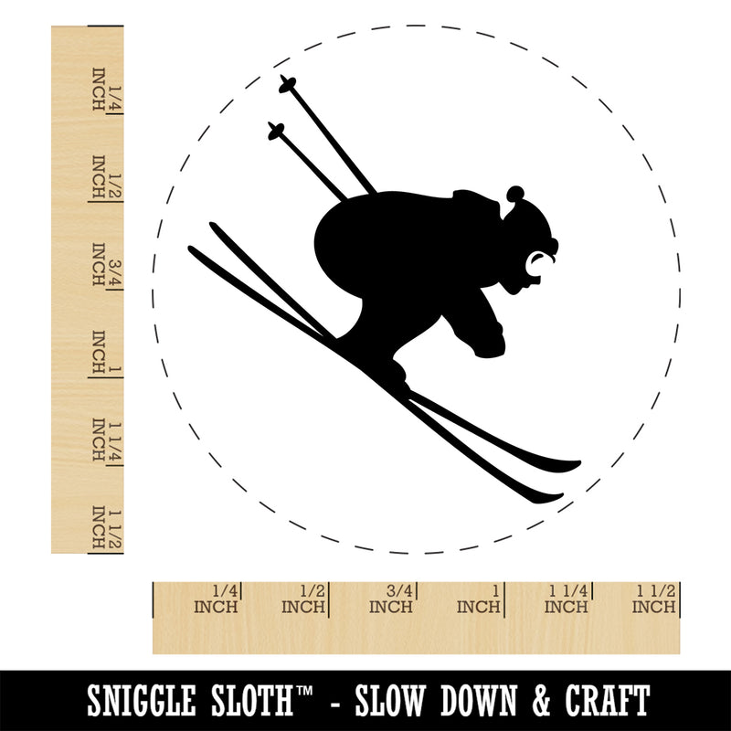Skiing Ski Tuck Bully Bullet Stance Downhill Self-Inking Rubber Stamp Ink Stamper for Stamping Crafting Planners