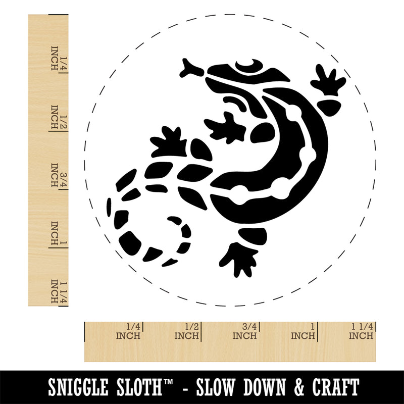 Southwestern Style Tribal Gecko Lizard Self-Inking Rubber Stamp Ink Stamper for Stamping Crafting Planners