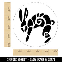 Southwestern Style Tribal Jackrabbit Hare Bunny Self-Inking Rubber Stamp Ink Stamper for Stamping Crafting Planners